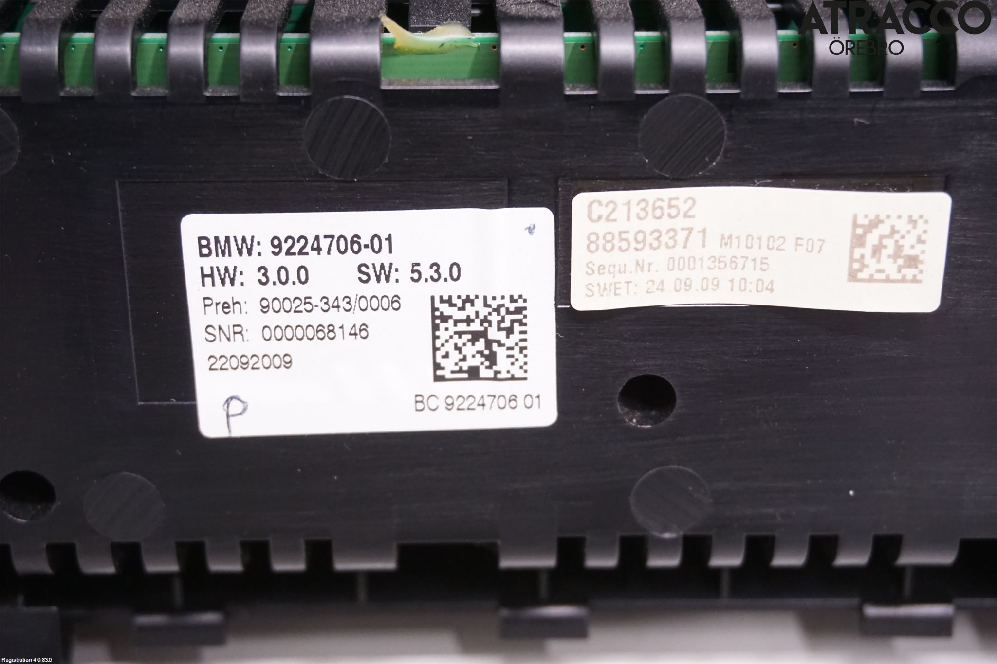 BMW 5 GT F07 09-17 Varme Ac Betjening-Display