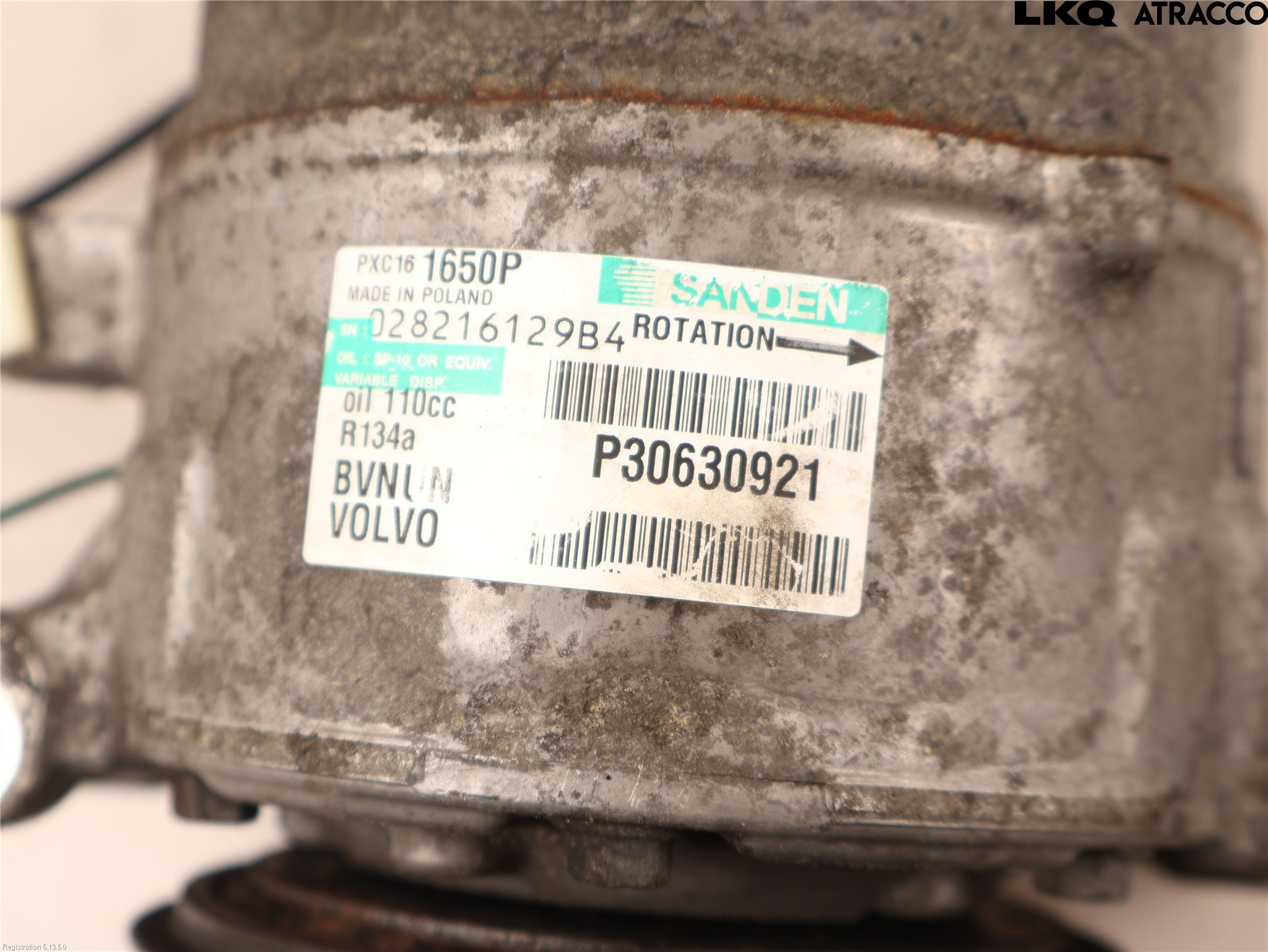 Volvo XC60 09-13 Varme Ac Kompressor