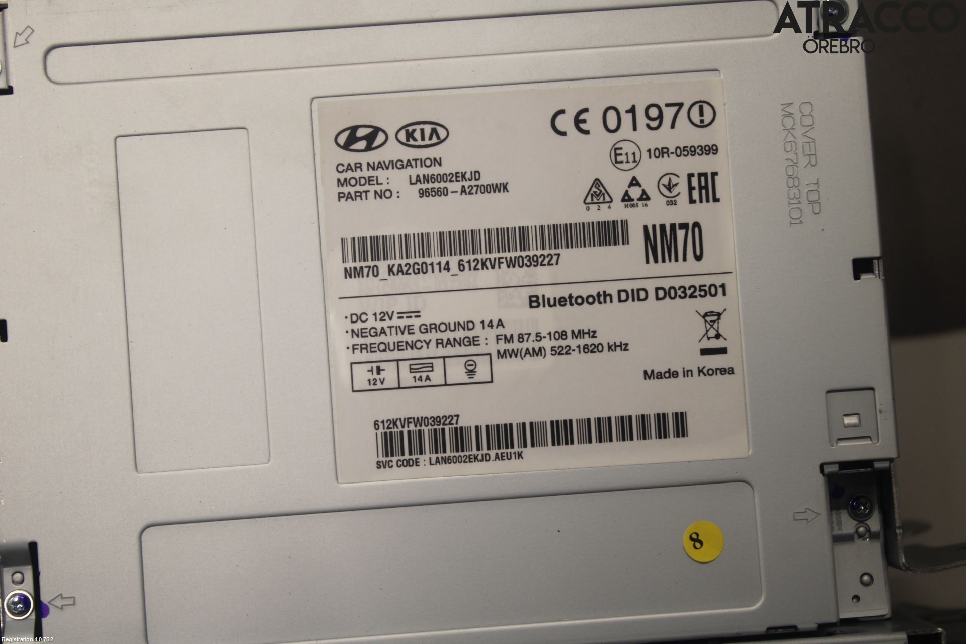 Kia CEED 12-18 Stereo Radio Med Cd