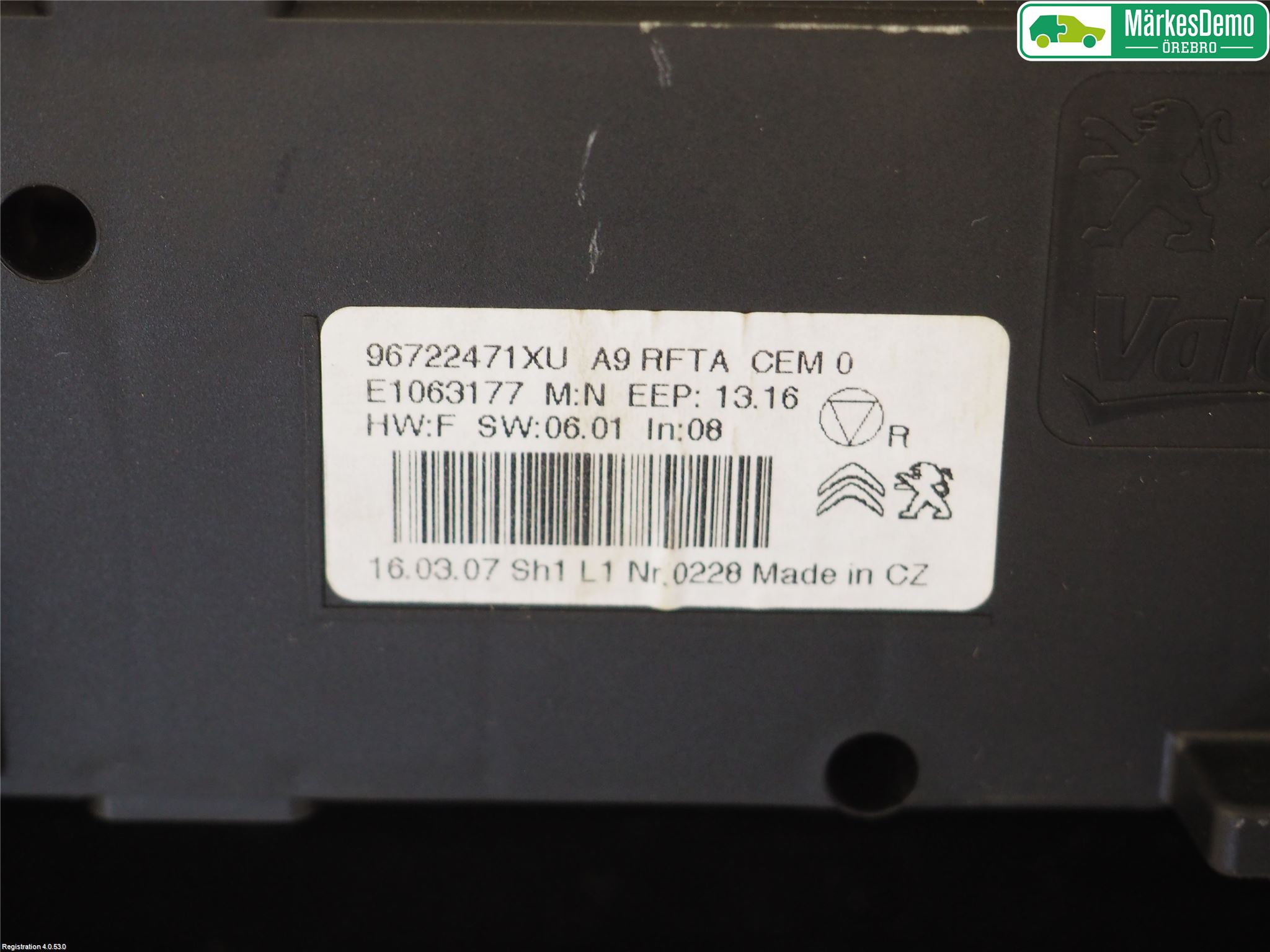 Peugeot 2008 13-20 Varme Ac Betjening-Display