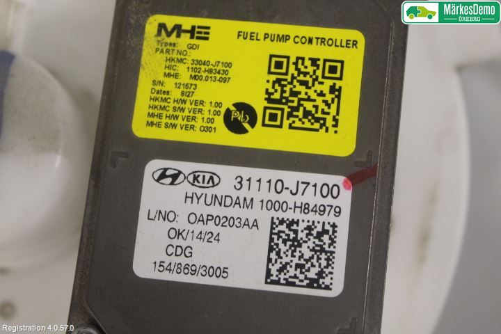 Kia CEED/CEED SW 19- Drivstoffpumpe Fødepumpe El