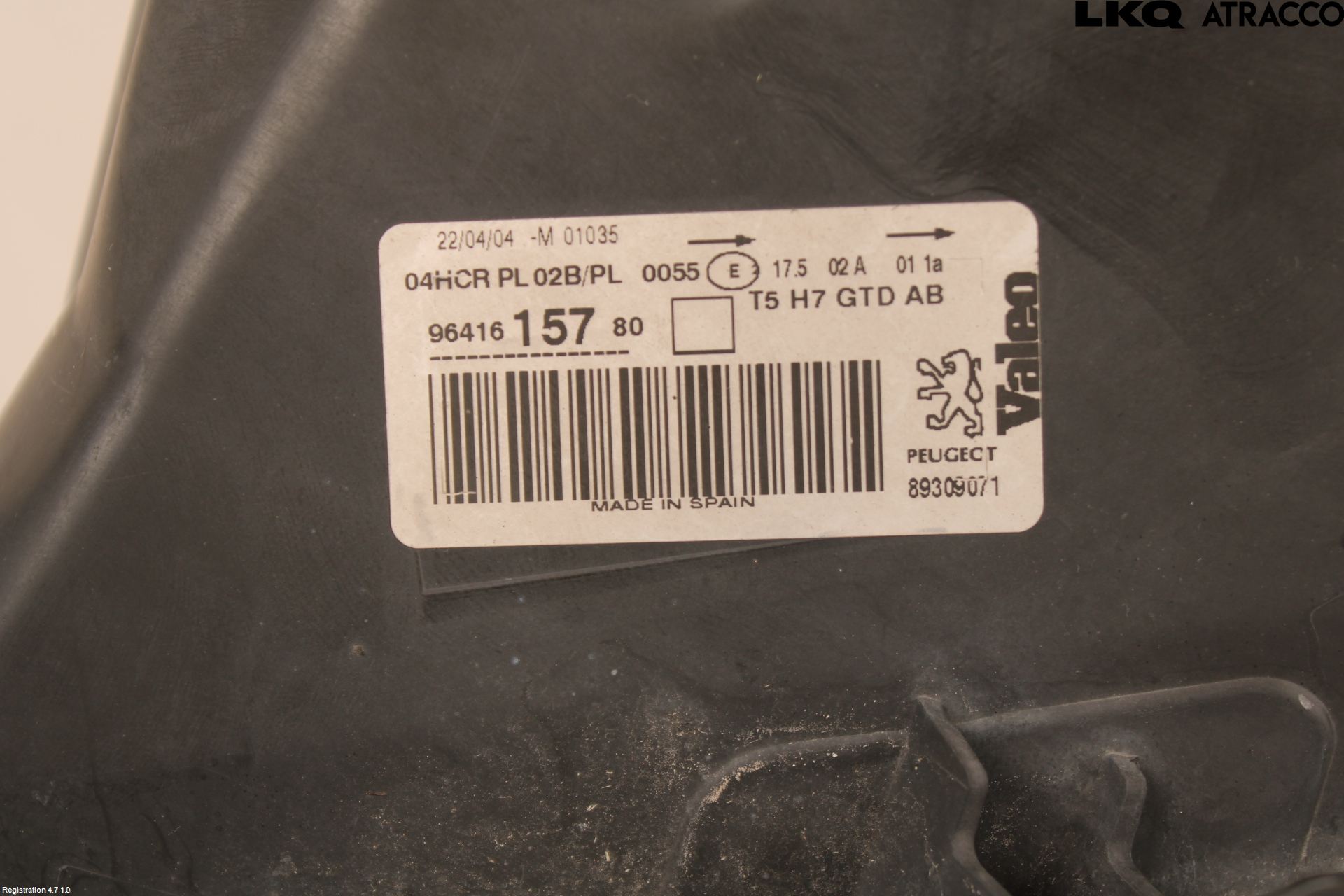 Peugeot 307     01-05 Frontlykt Venstre