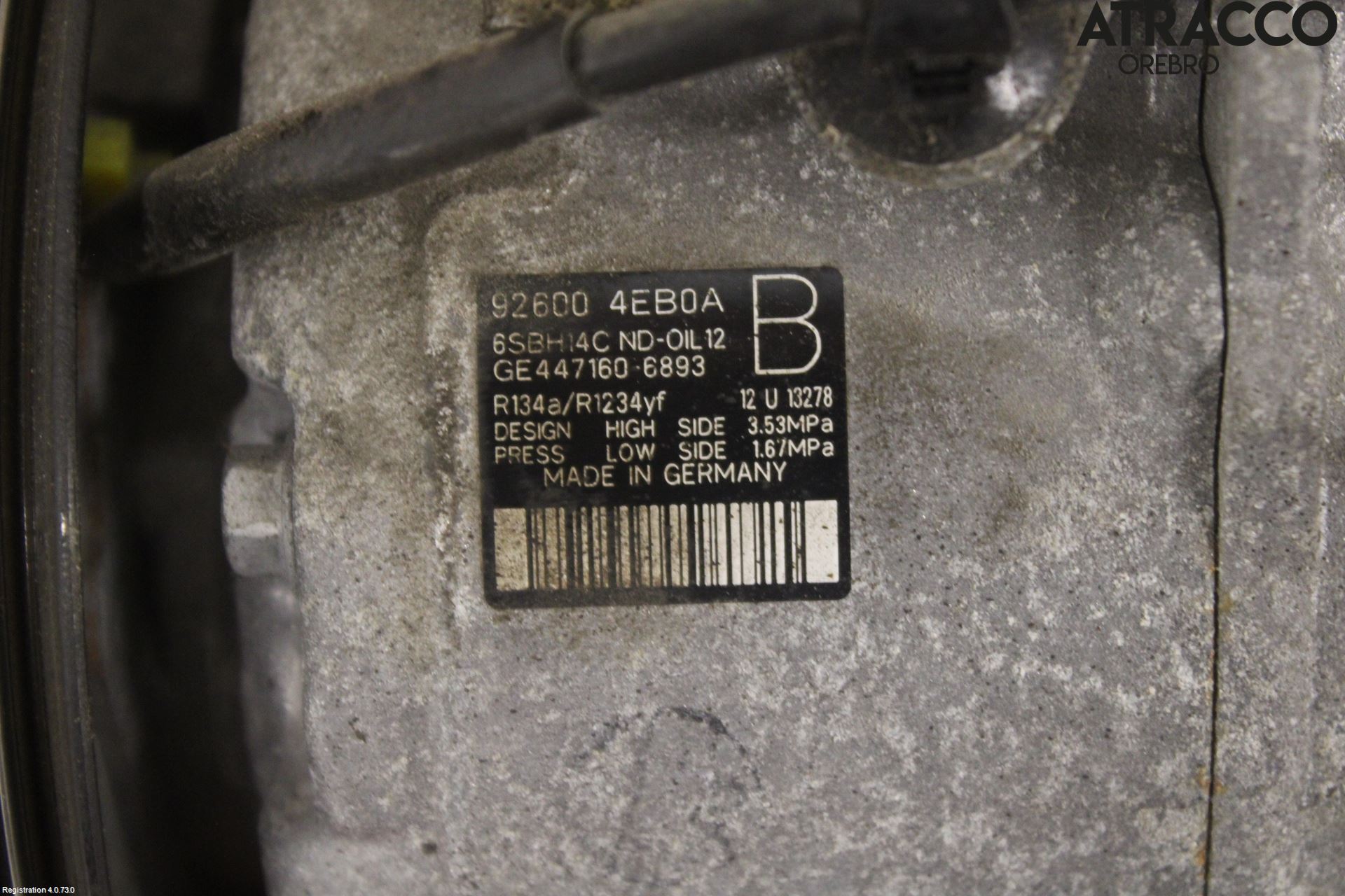 Nissan QASHQAI 17-21 Varme Ac Kompressor