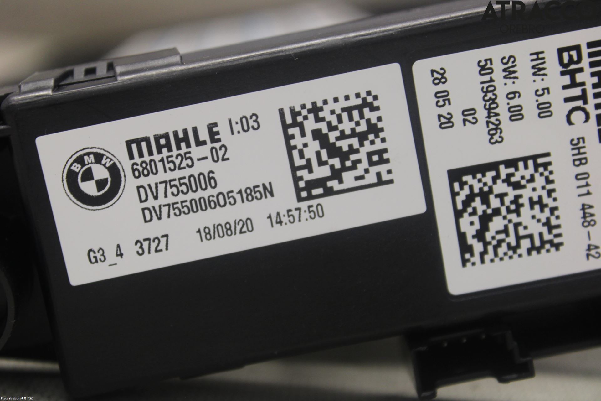 BMW 5 G30/G31/F90 17-23 Varmeapparat Ekstra (Bak)