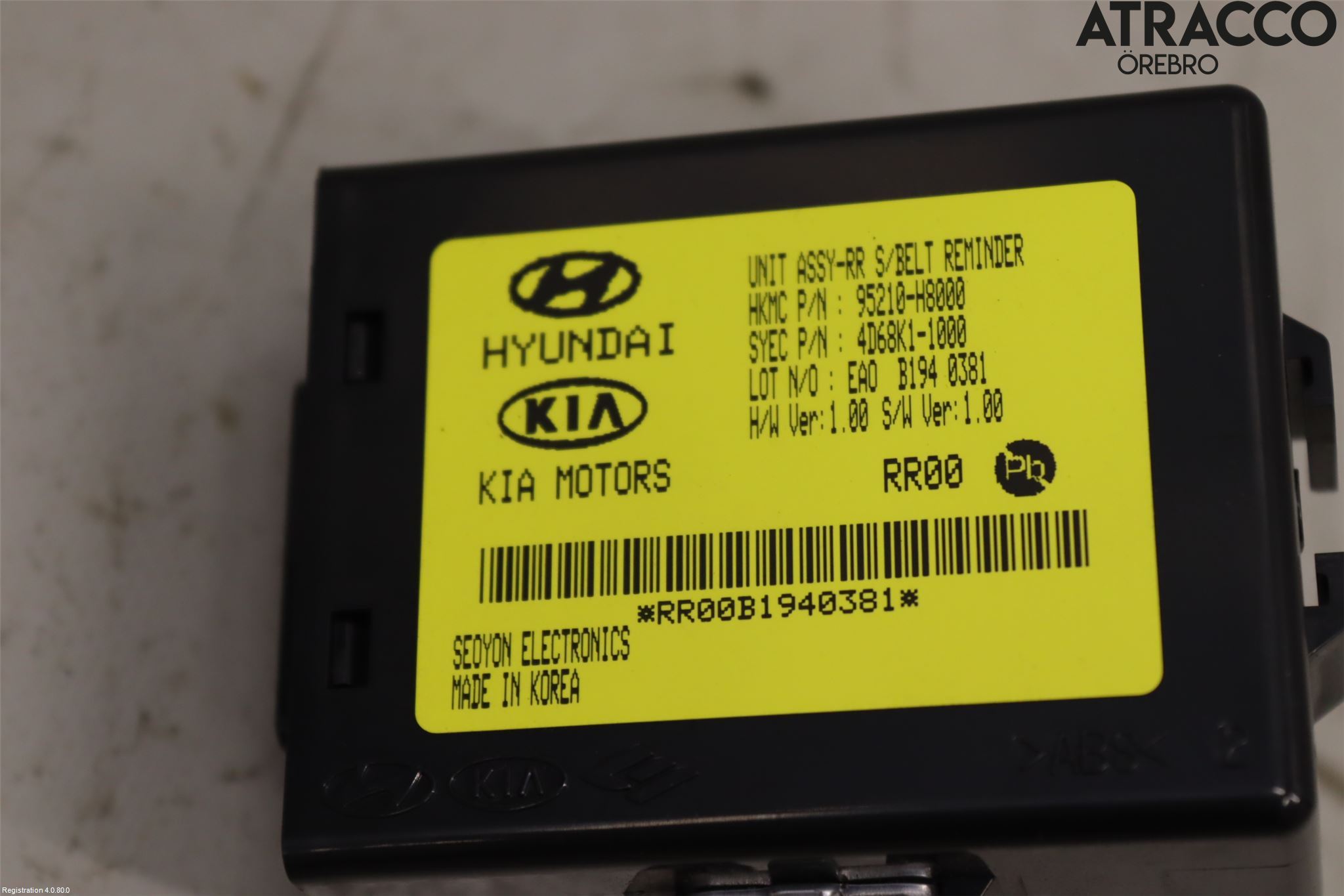 Kia STONIC 18->> Styreenhet Øvrig
