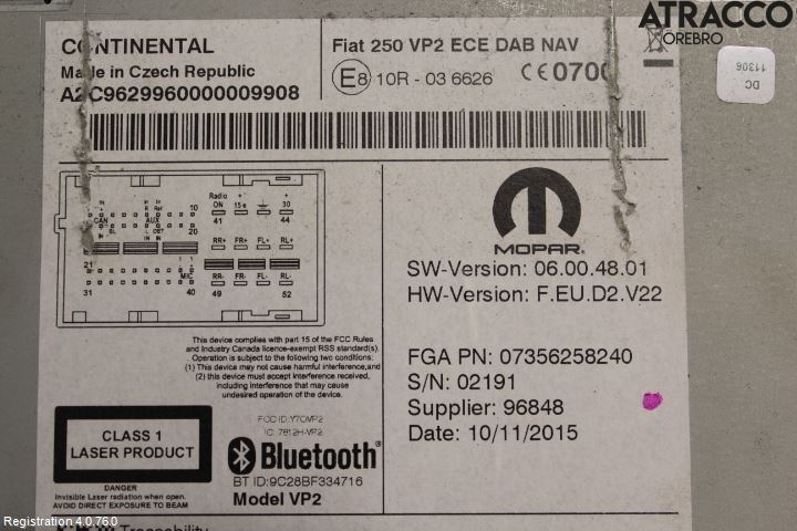 Citroen JUMPER/E-JUMPER 14- Stereo Radio Med Cd