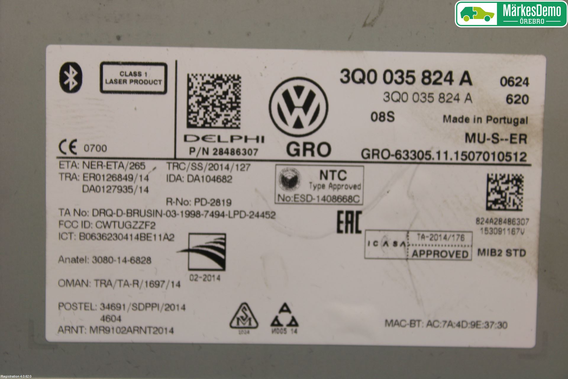 Volkswagen VW PASSAT 15-19 Stereo Radio