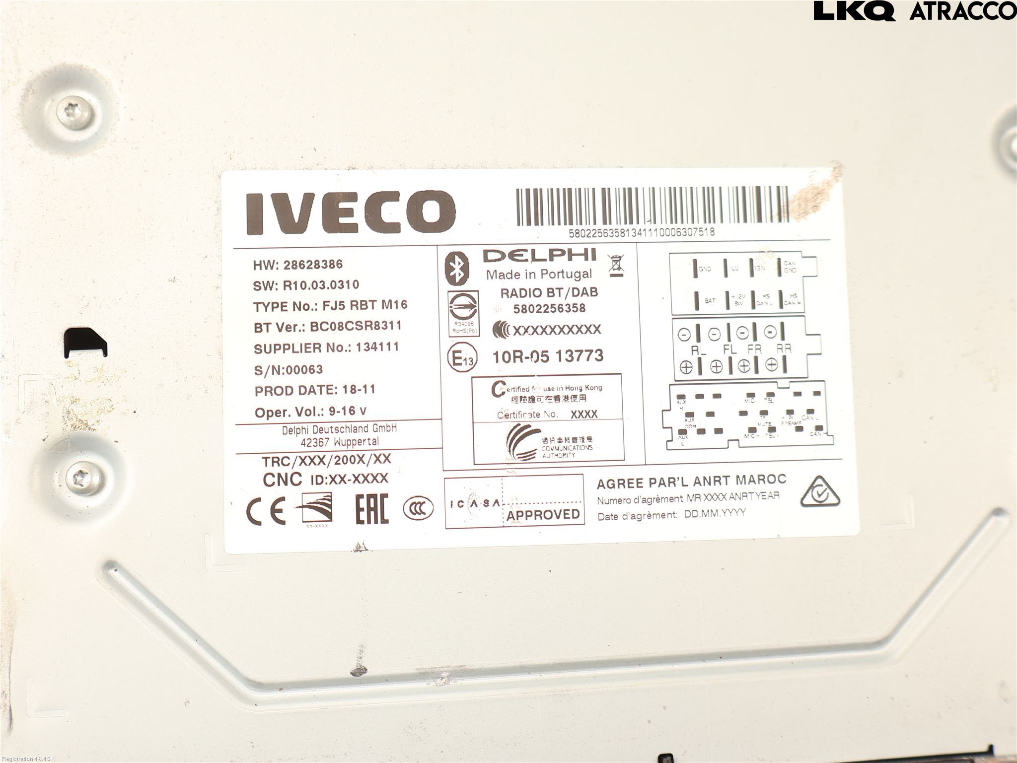 Iveco DAILY 14->> Stereo Radio Med Cd