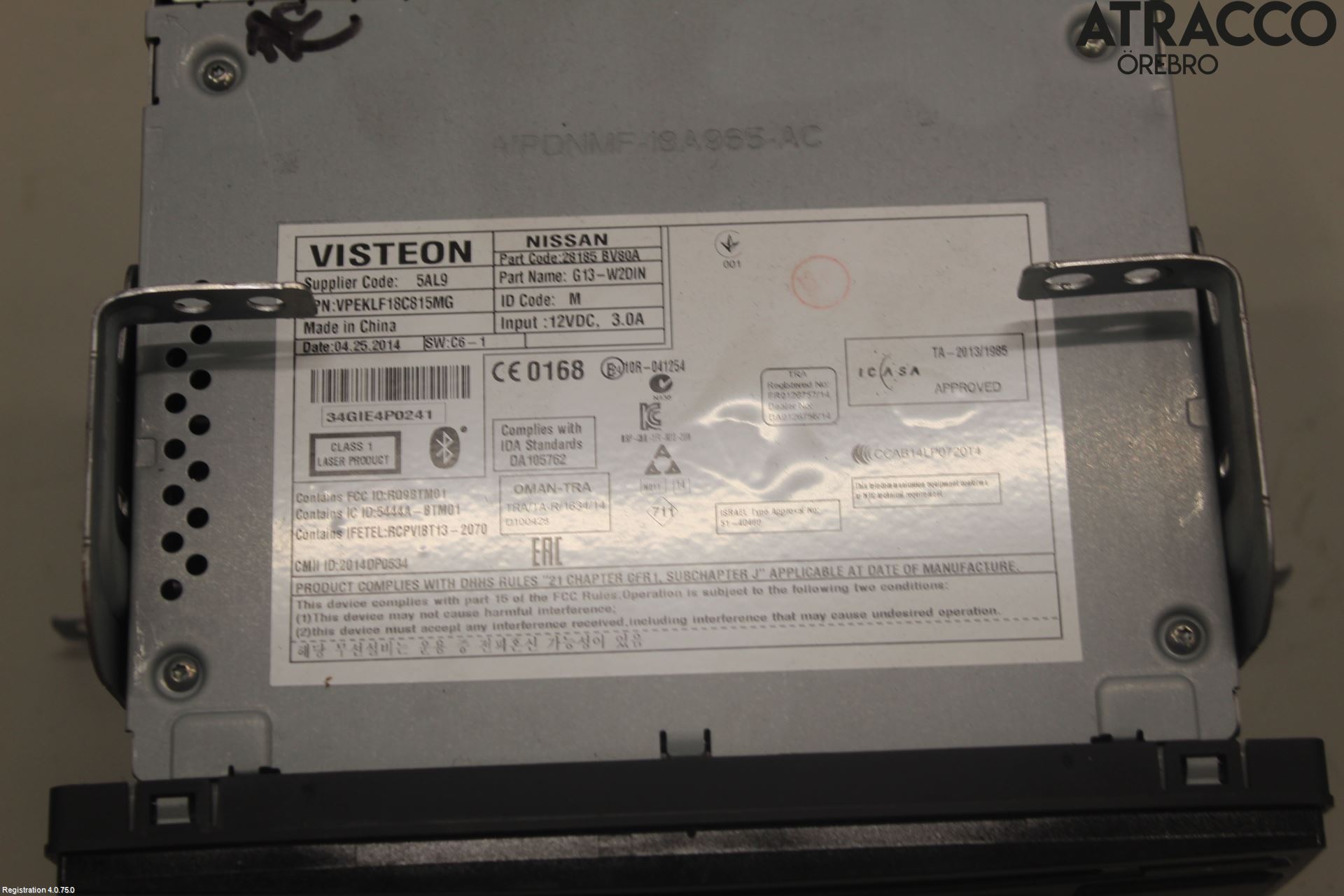 Nissan JUKE 14-19 Stereo Radio Med Cd