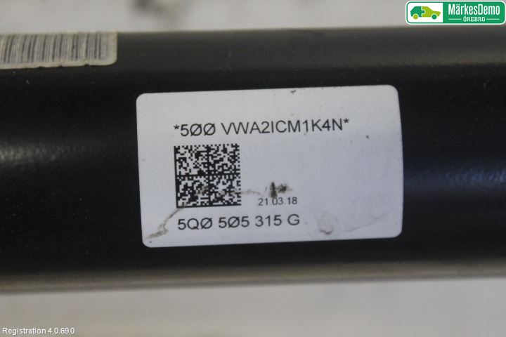 Audi A3/S3 8V 13-20 Bakaksel Feste Travers-Ramme