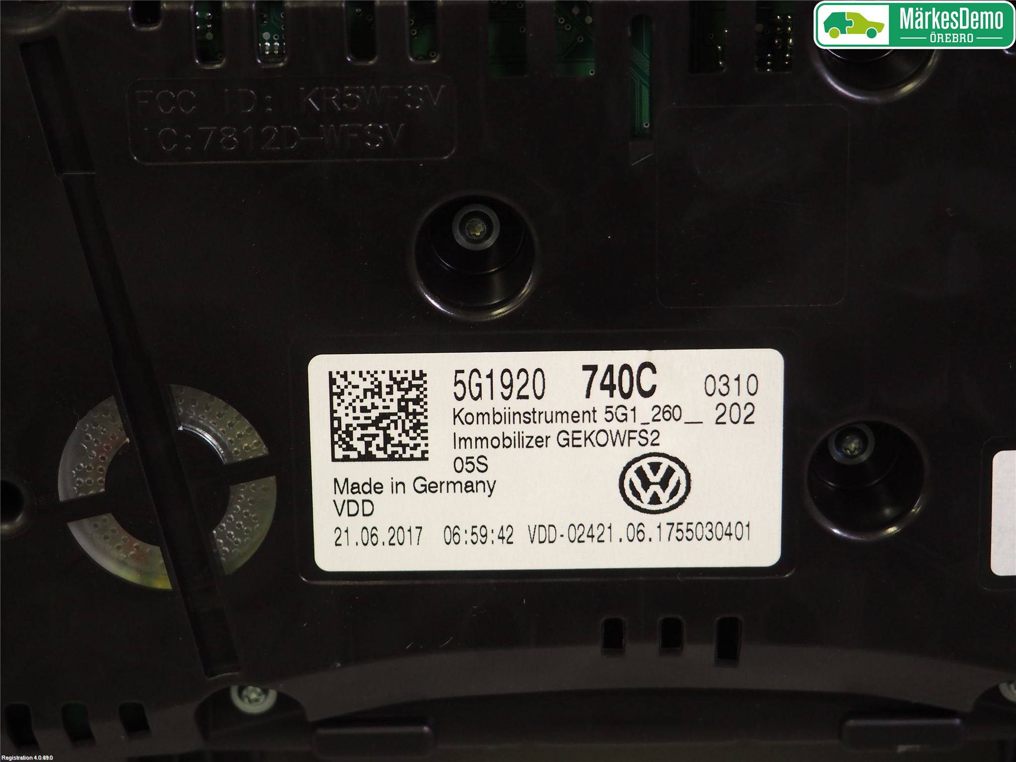 Volkswagen VW GOLF / E-GOLF VII 13-20 Instr Kombinert