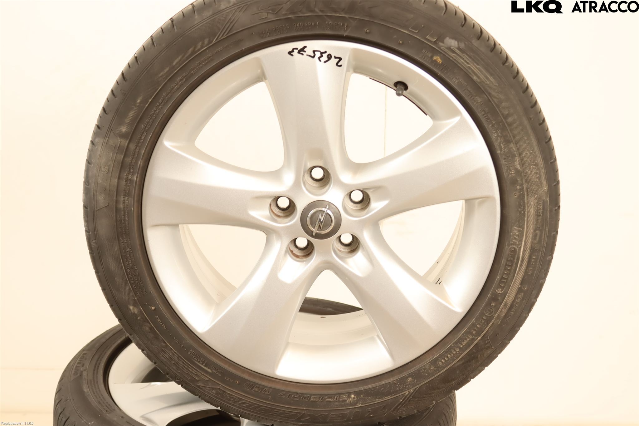 Opel ASTRA J 10-15 Dekk Sommer På Alu Felg 4Stk