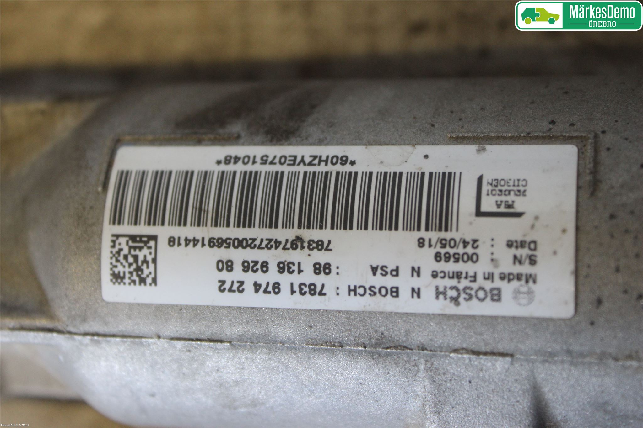 Peugeot EXPERT/E-EXPERT 17- Servo Snekke - Tannstang