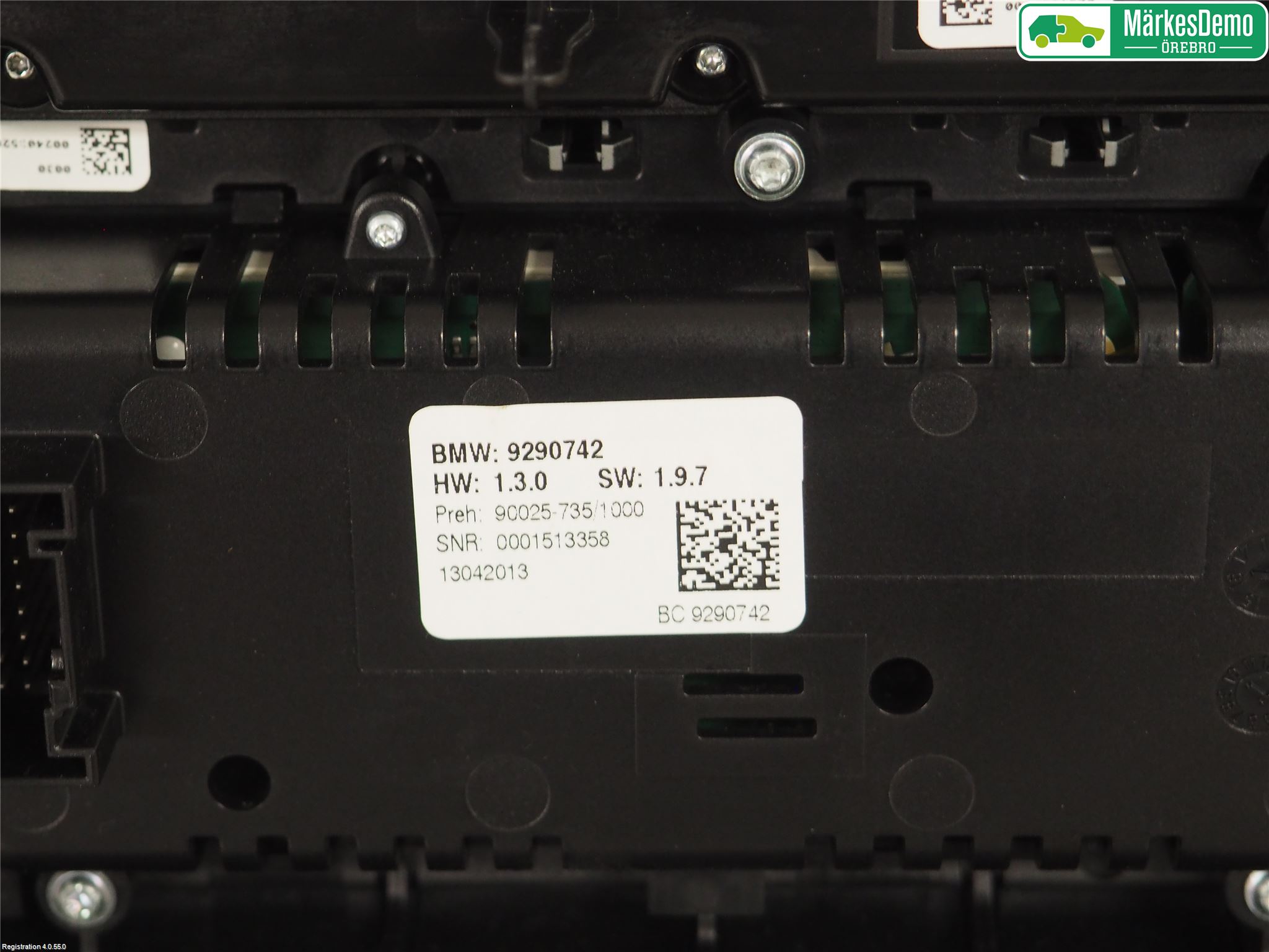 BMW 5 F10/F11/F18 09-17 Varme Ac Betjening-Display