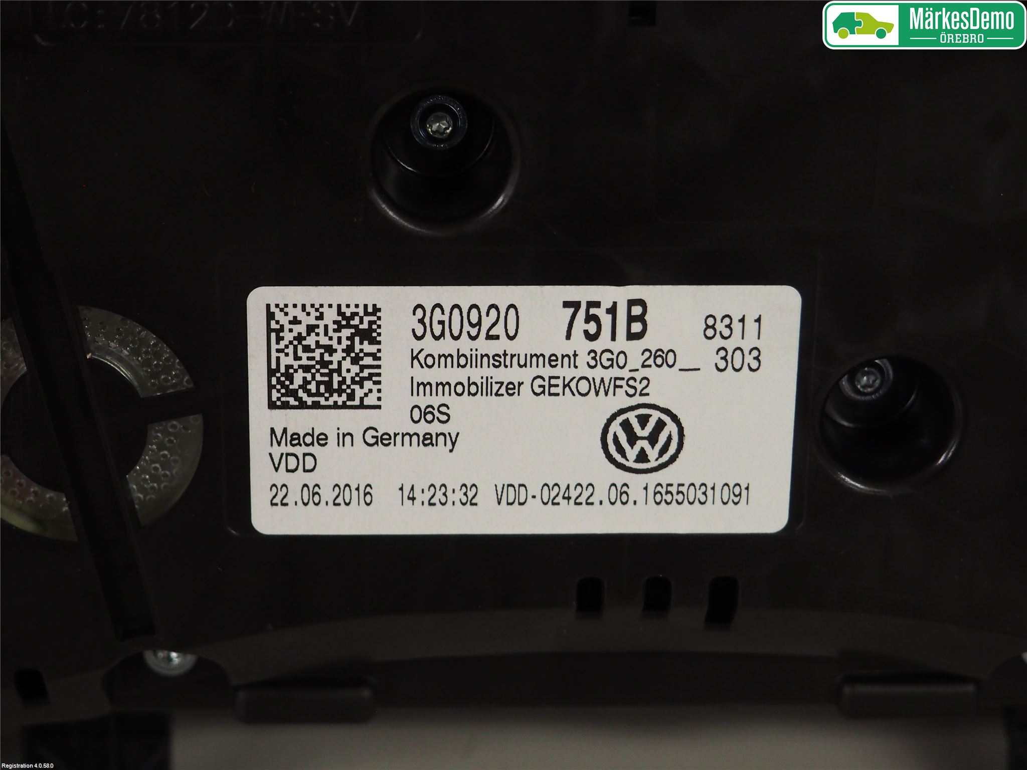 Volkswagen VW PASSAT 15-19 Instr Kombinert