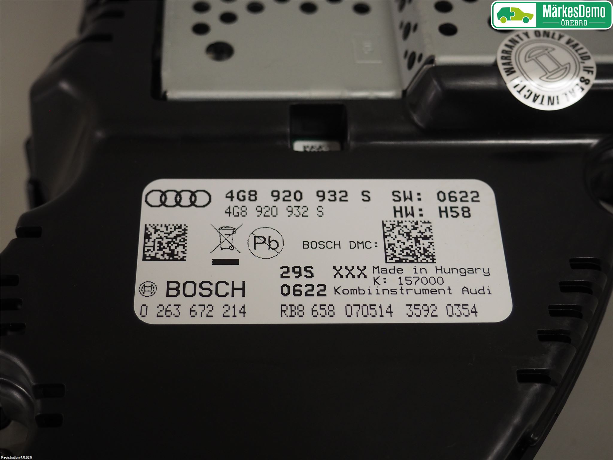 Audi A6/S6 4G 11-18 Instr Kombinert