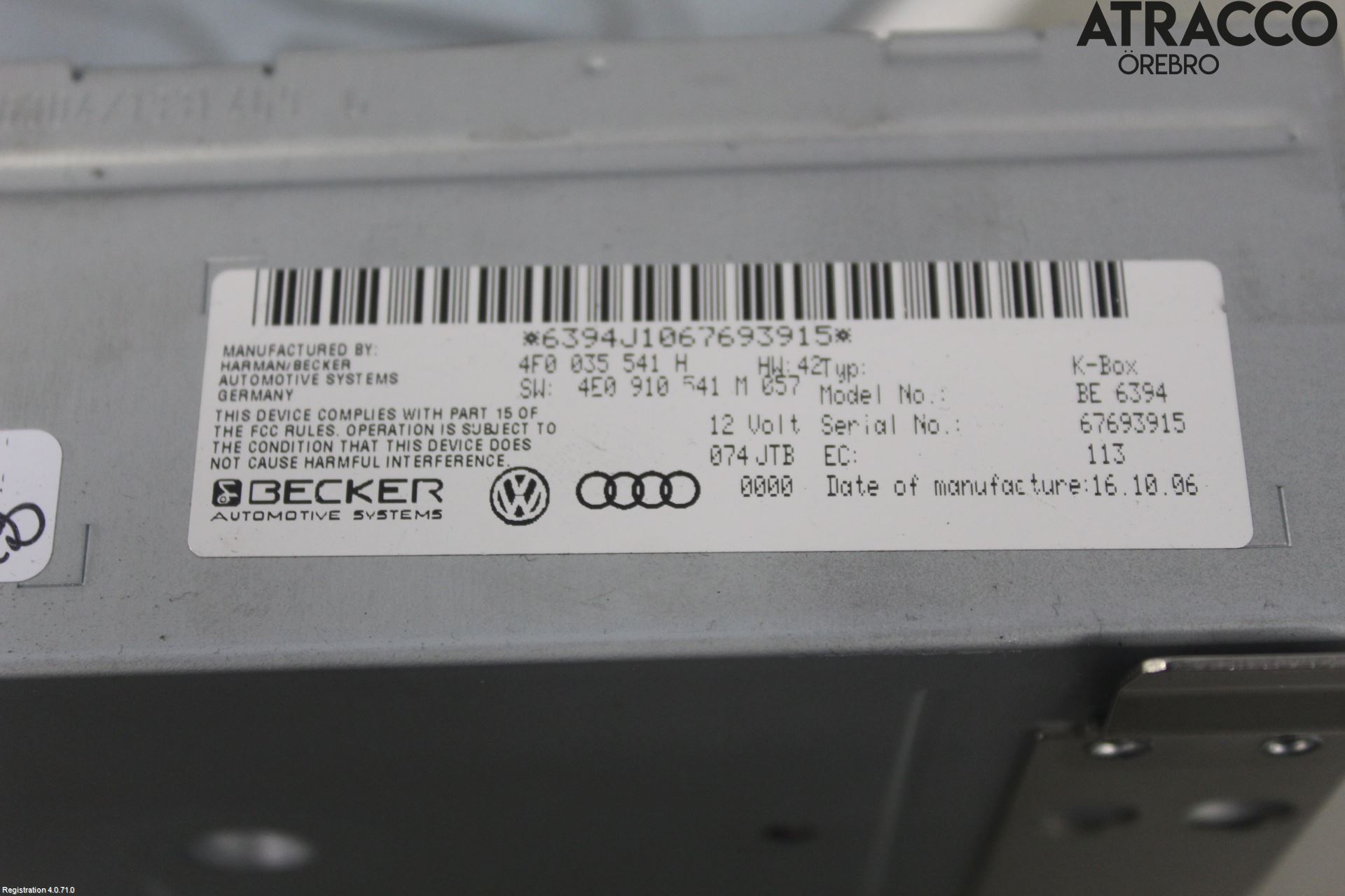 Audi A6/S6     05-11 Stereo Radio Øvrig
