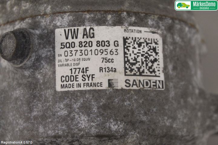 Volkswagen VW POLO 10-17 Varme Ac Kompressor