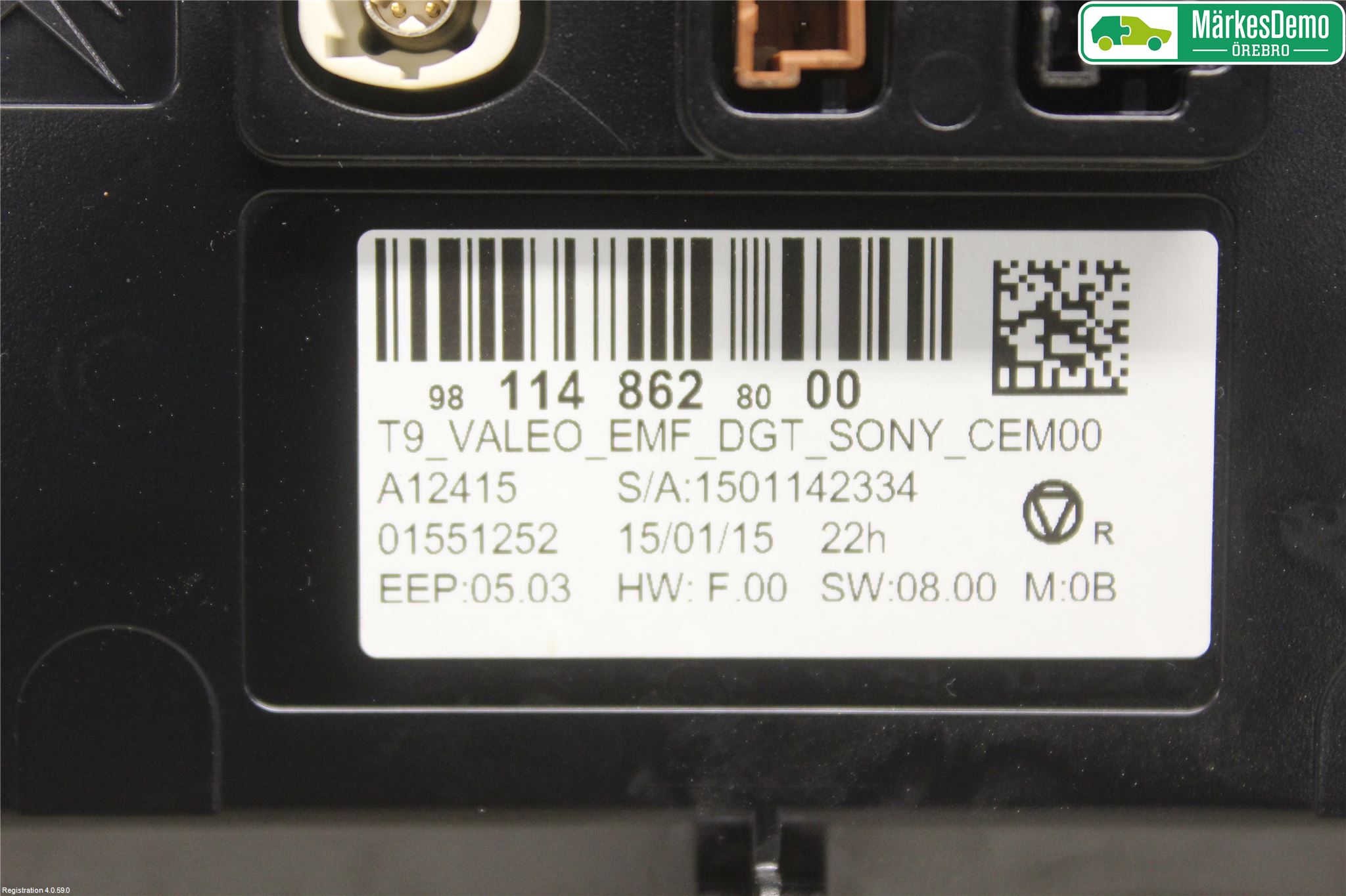Peugeot 308 14-21 Instr Skjerm Dvd-Gps-Ac-Tlf