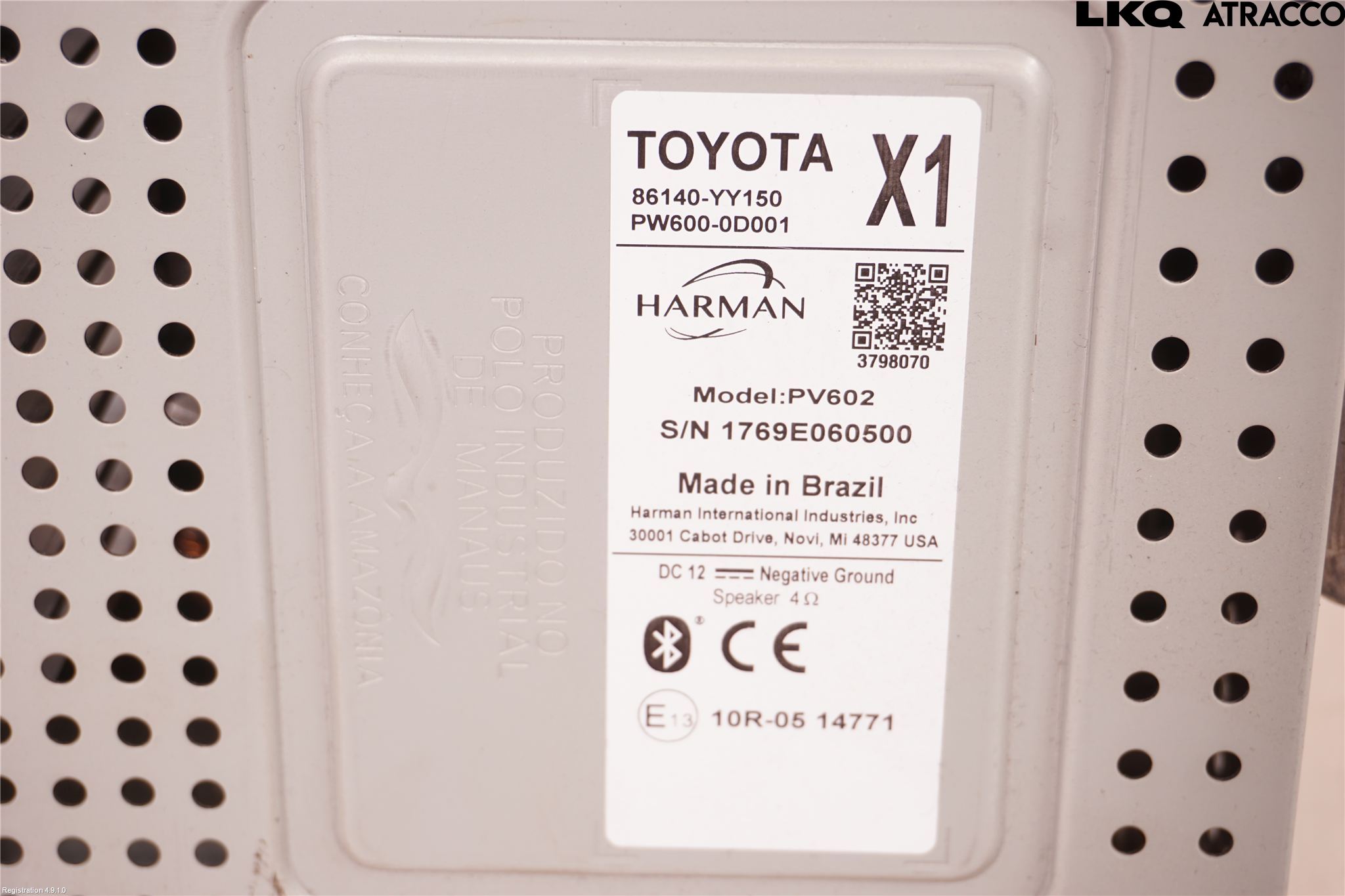 Toyota YARIS XP130 15-20 Stereo Radio Med Cd