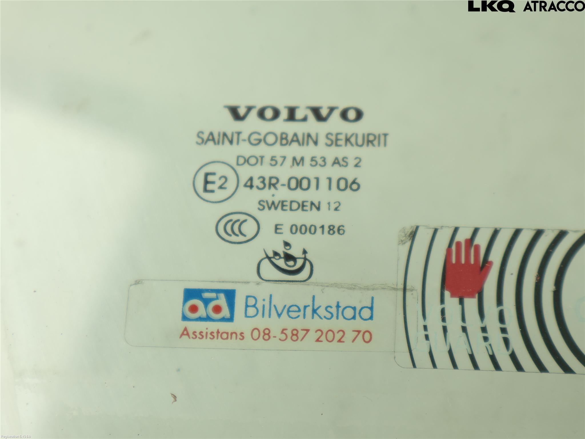 Volvo V70 08-13 Dørrute Foran Høyre 4 Dørs