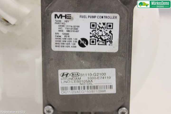 Kia NIRO (DE) 17-22 Drivstoffpumpe Fødepumpe El