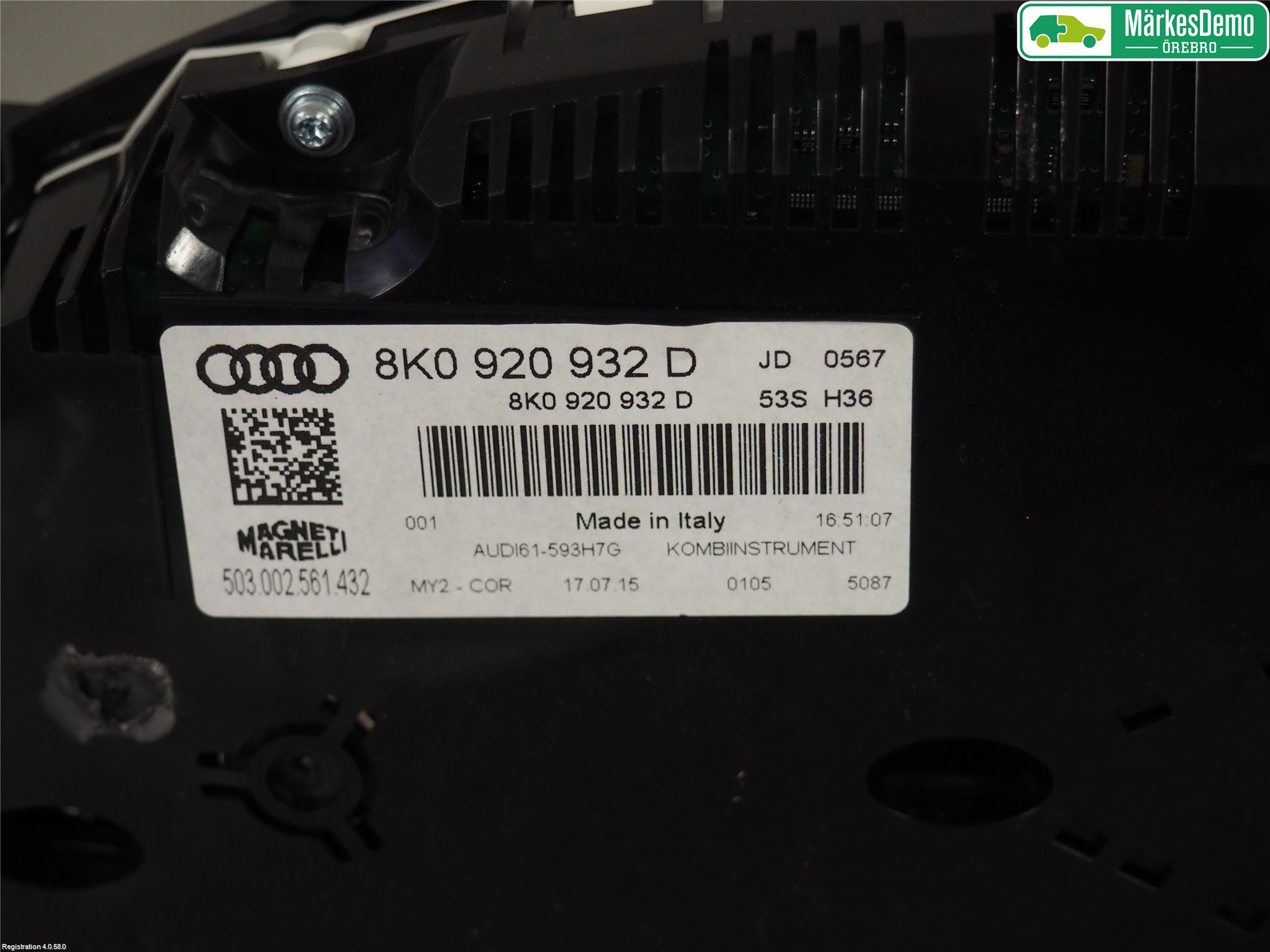 Audi A4 12-15 Instr Kombinert