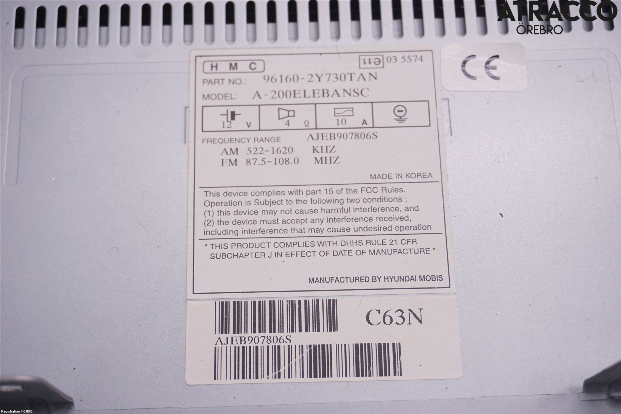 Hyundai ix35 Stereo Radio Med Cd