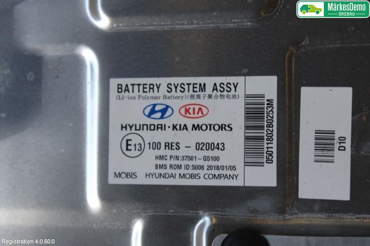 Kia NIRO (DE) 17-22 Hybrid Batteri