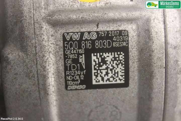 Seat IBIZA V 17-20 Varme Ac Kompressor