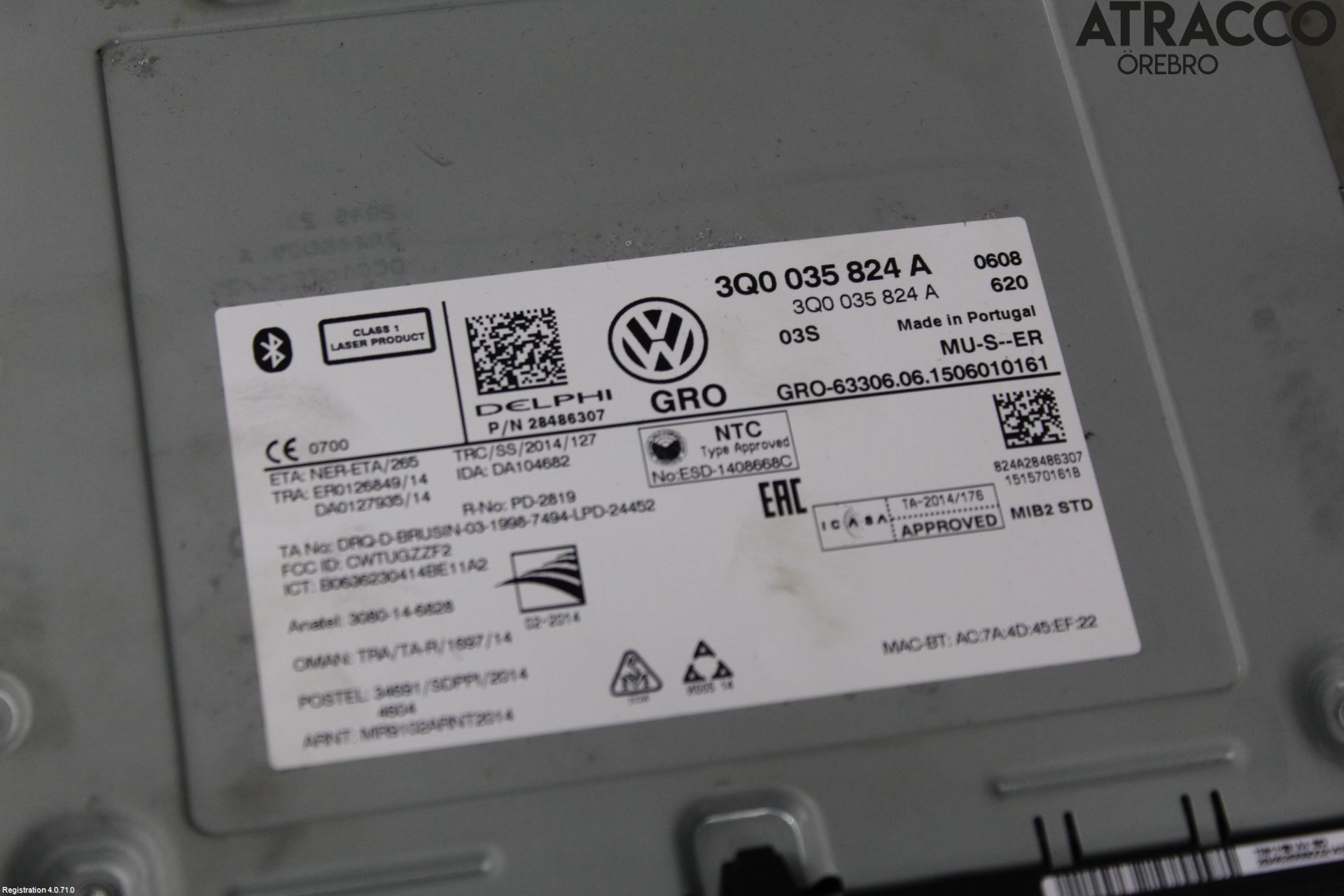 Volkswagen VW GOLF / E-GOLF VII 13-20 Stereo Radio