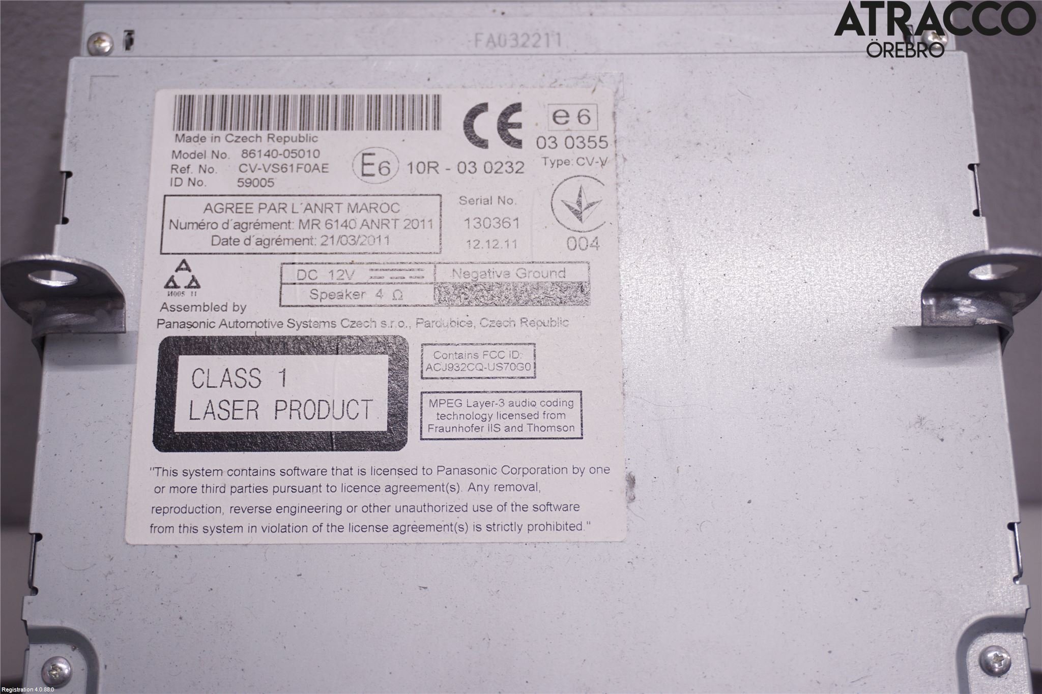Toyota AVENSIS 09-15 Stereo Radio Med Cd