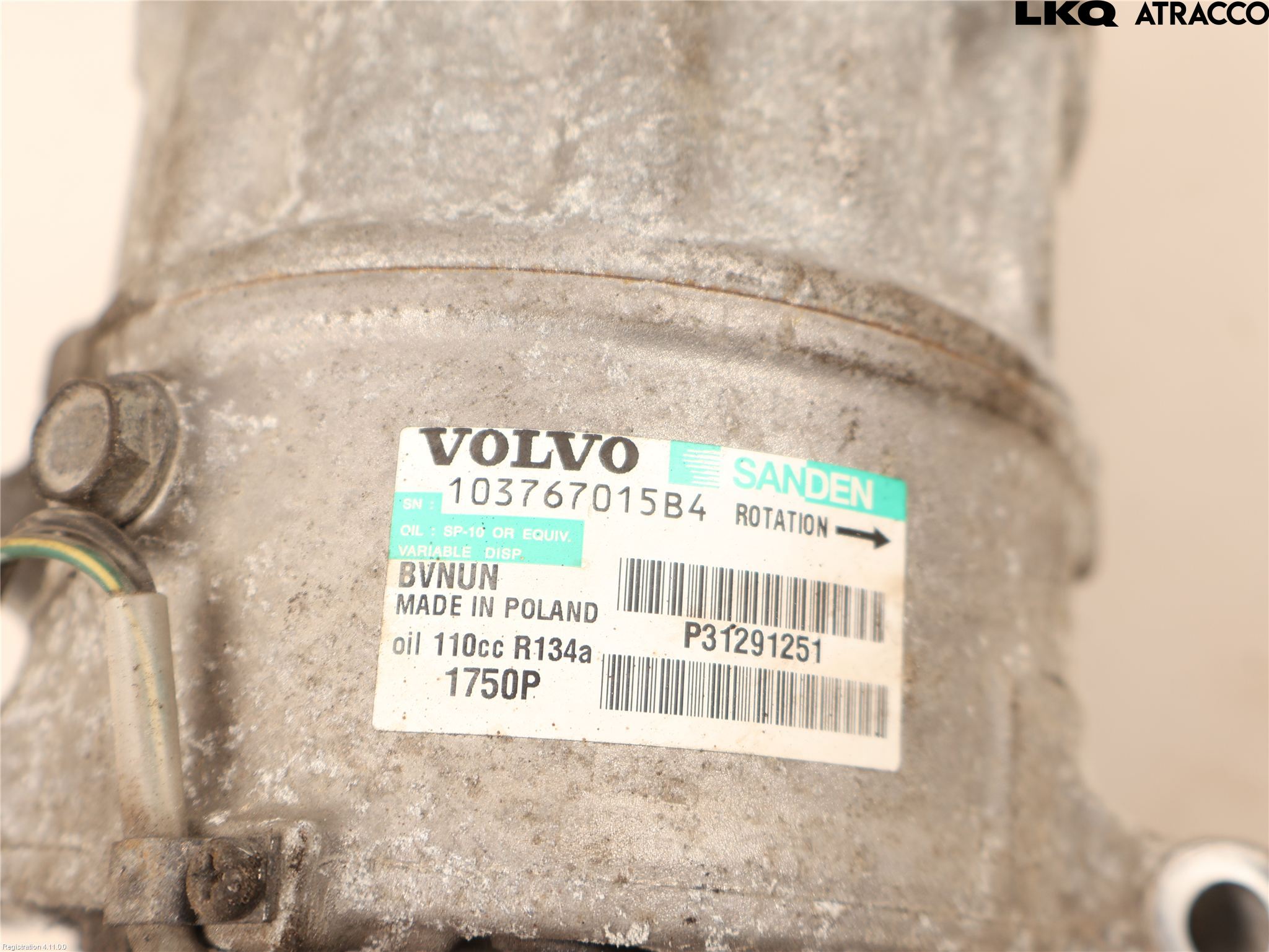 Volvo V40 CROSS COUNTRY 13-19 Varme Ac Kompressor