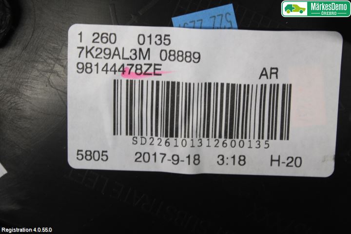 Peugeot 5008 17-24 Innr Dørtrekk Venstre