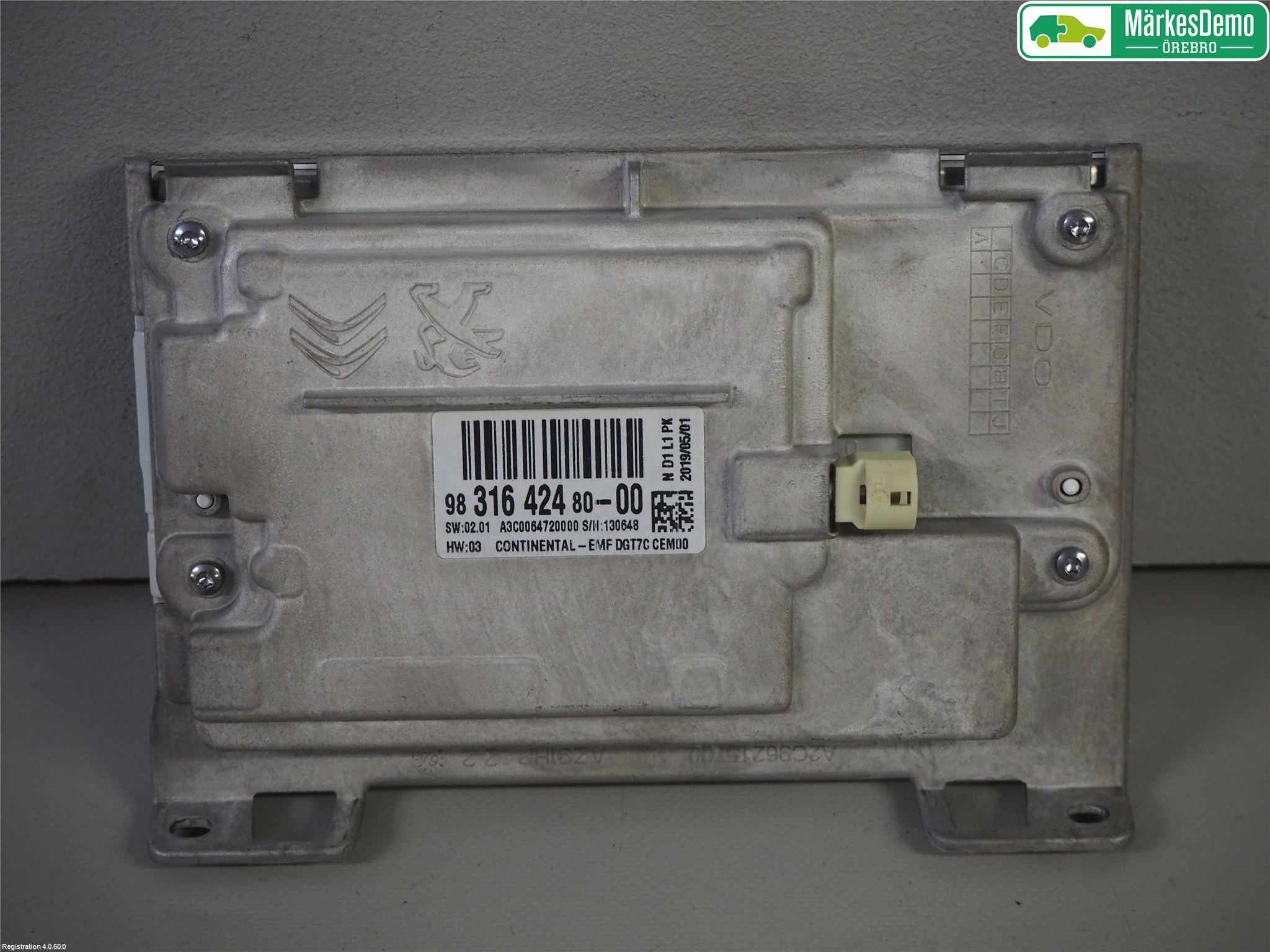Peugeot 2008 13-20 Instr Skjerm Dvd-Gps-Ac-Tlf