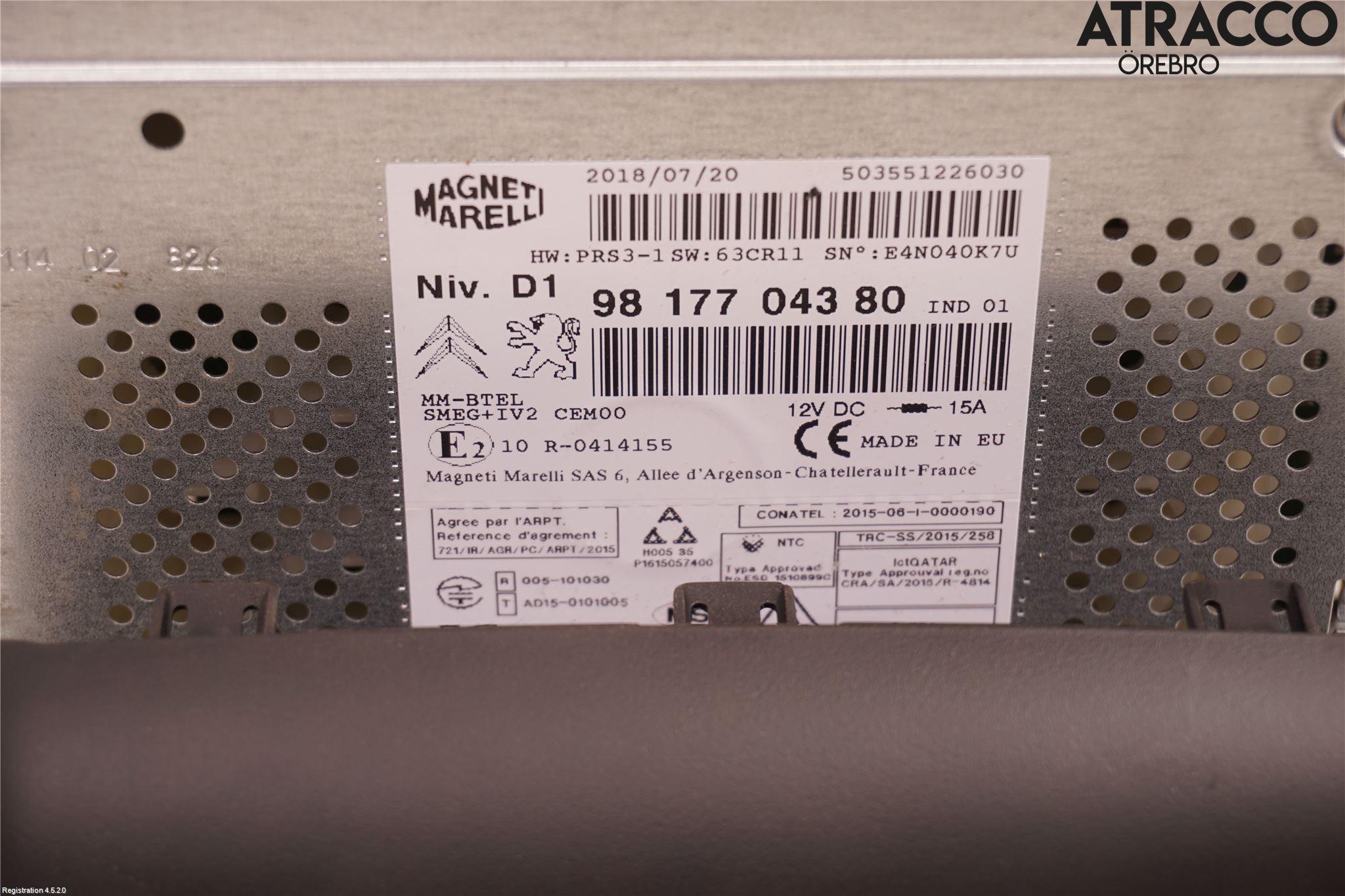 Citroen BERLINGO 08-18 Stereo Radio Med Cd