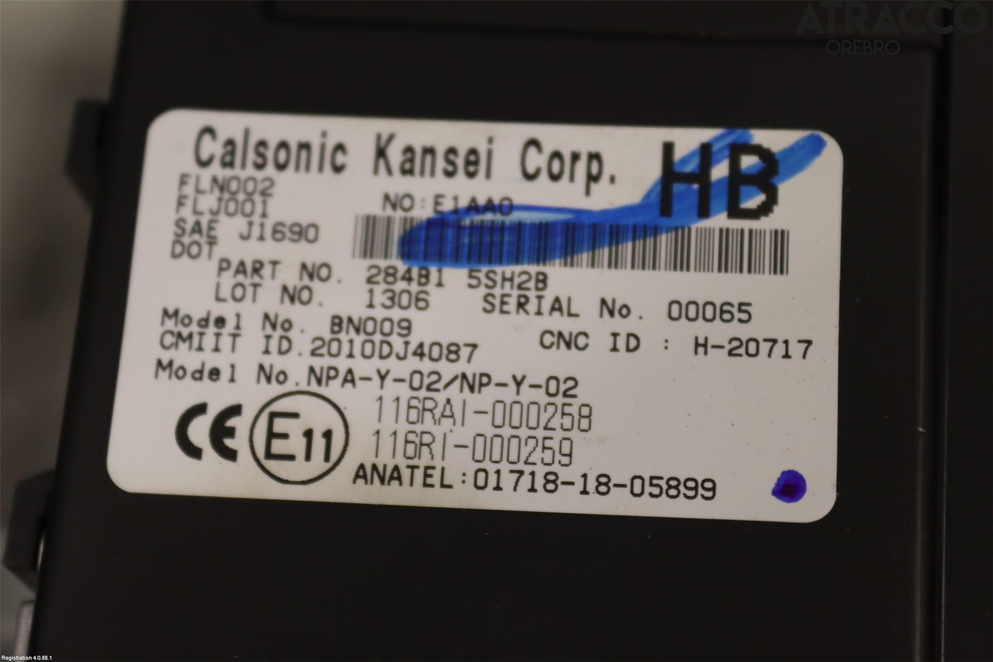 Nissan LEAF 18- Styreenhet Klima
