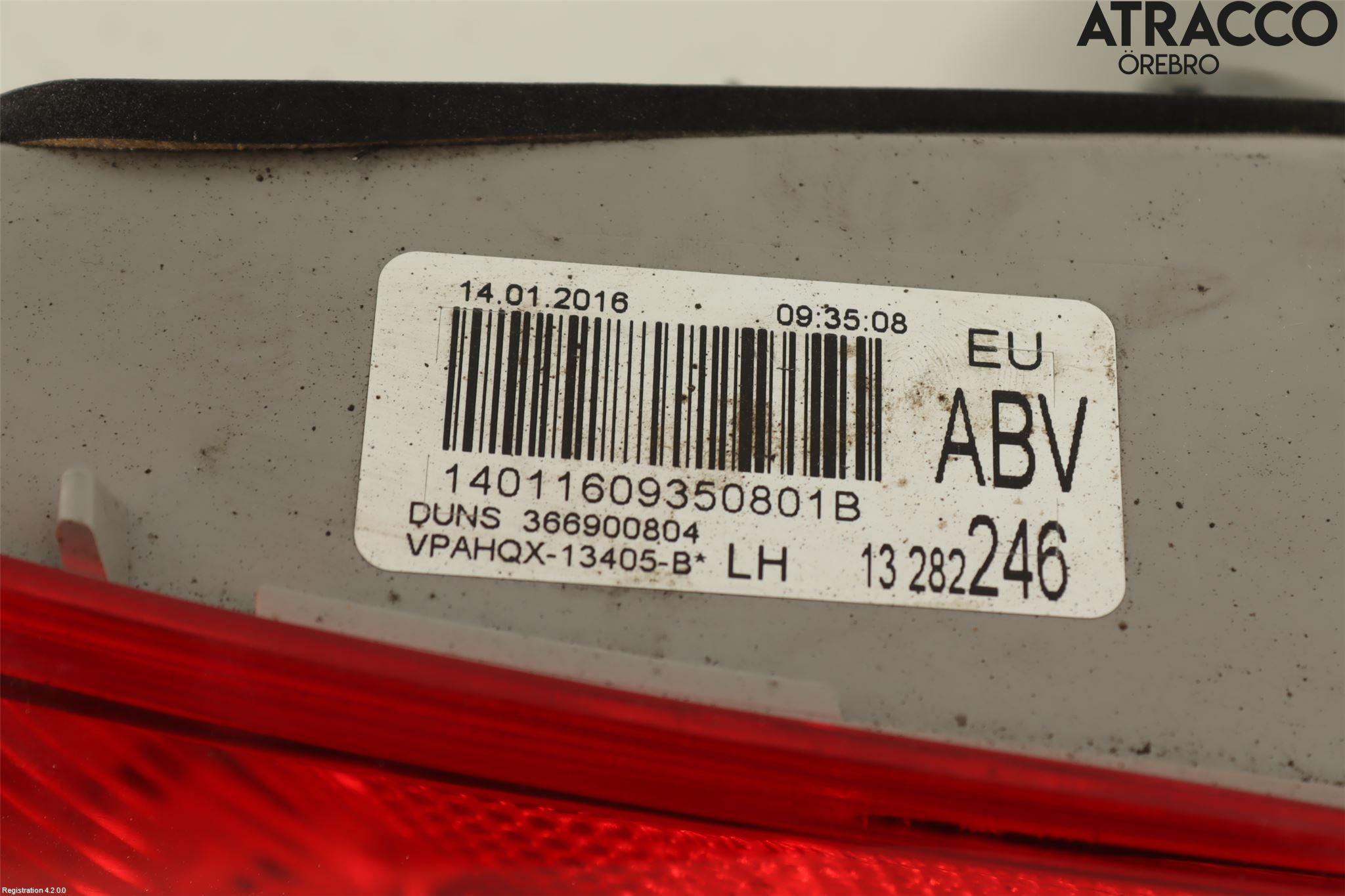 Opel ASTRA K 16-22 Baklykt Venstre  På Luke(Indre