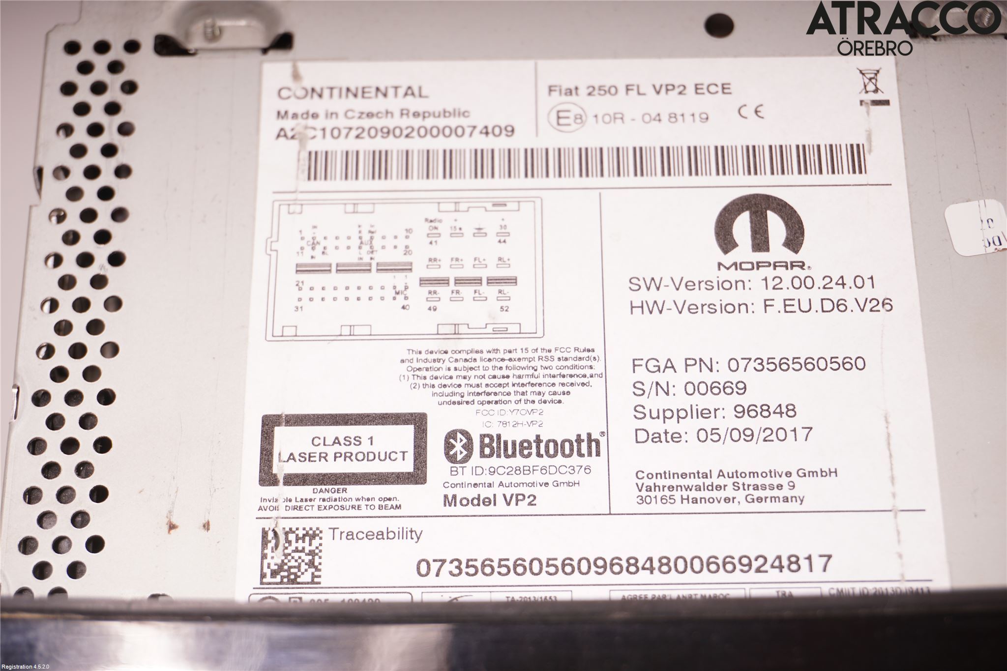 Fiat DUCATO 15-23 Stereo Radio Med Cd