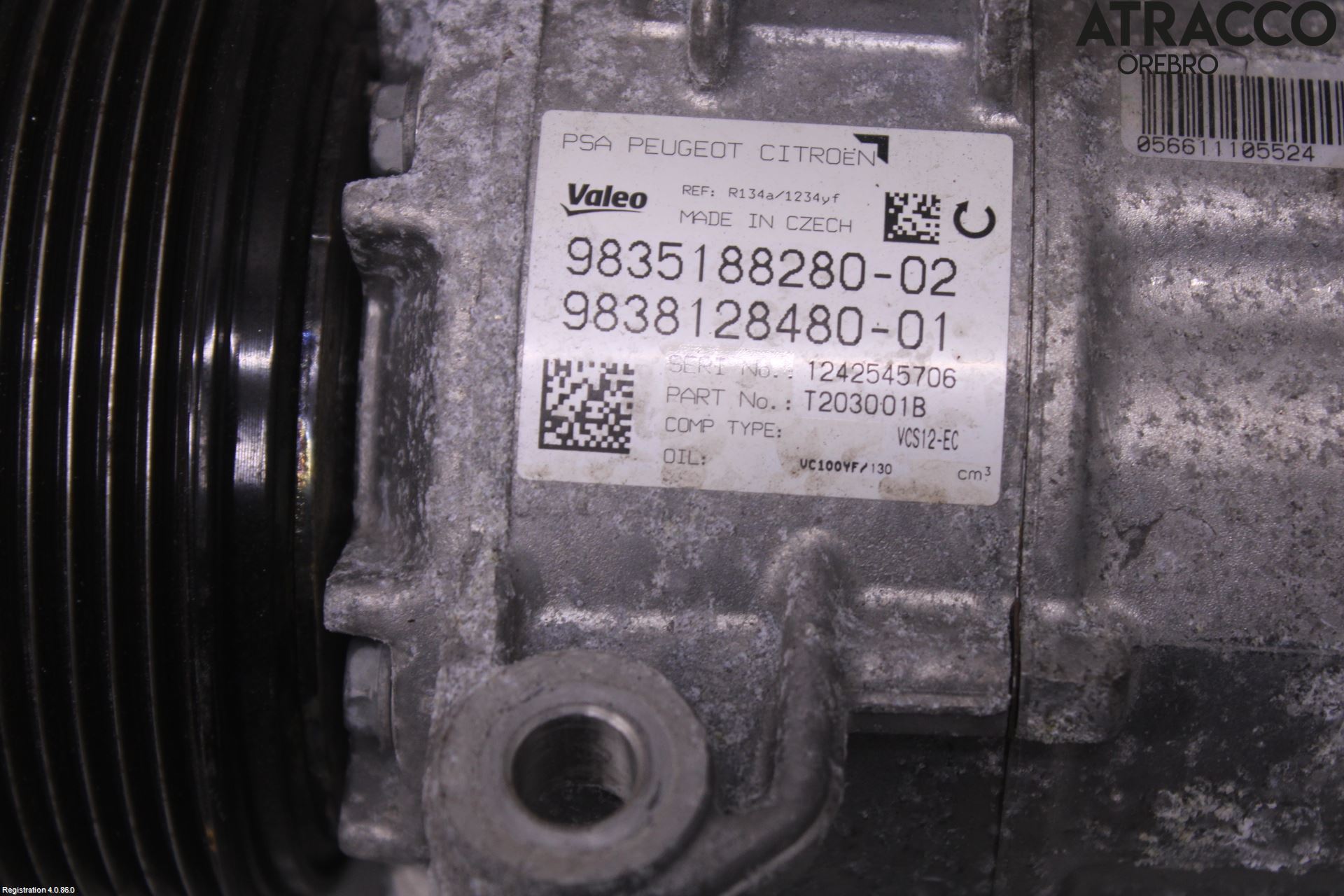 Peugeot 3008 17-24 Varme Ac Kompressor