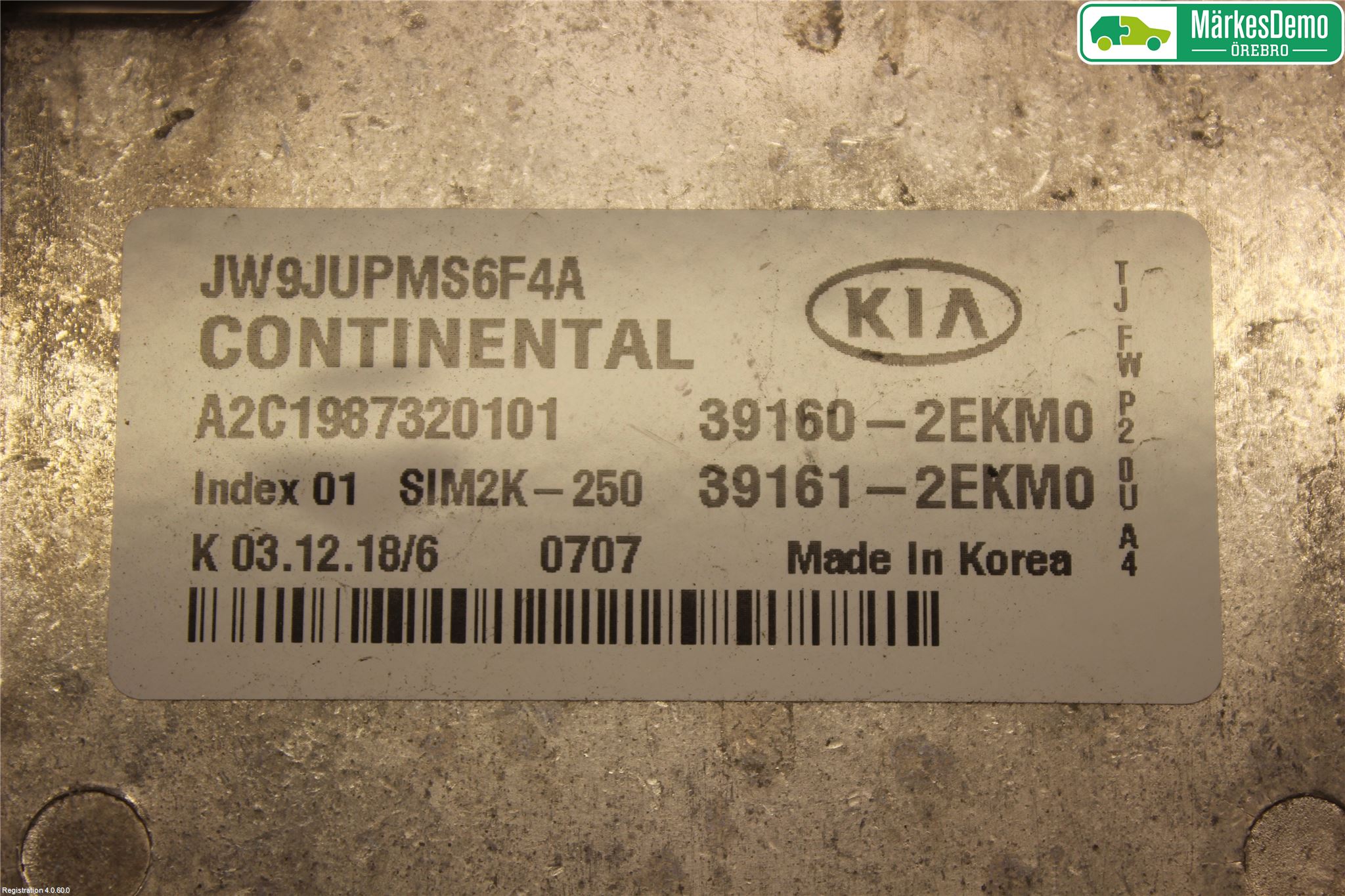Kia OPTIMA 16-20 Styreenhet Innsprøytning
