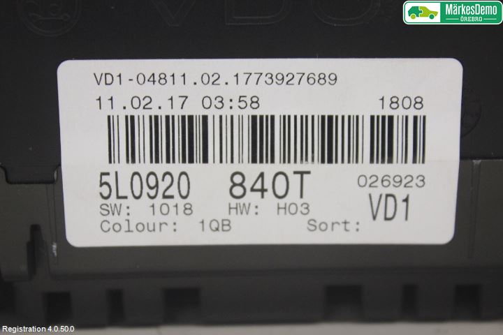Skoda YETI Instr Kombinert