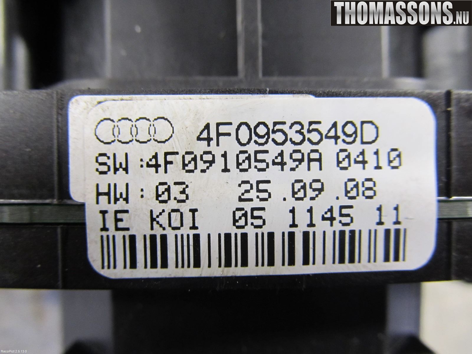 Audi A6/S6     05-11 Bryter Ratt Kombi H Og V