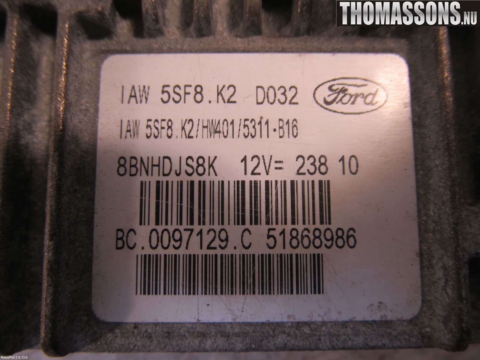 Ford KA 09-16 Styreenhet Innsprøytning
