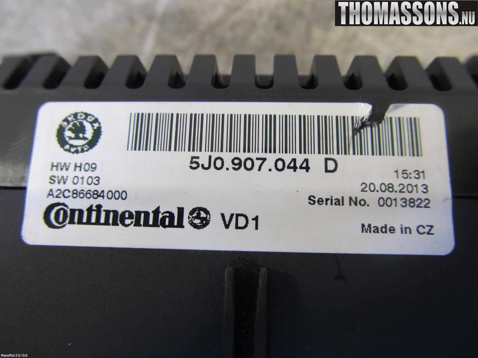 Skoda FABIA 07-14 Varme Ac Betjening-Display