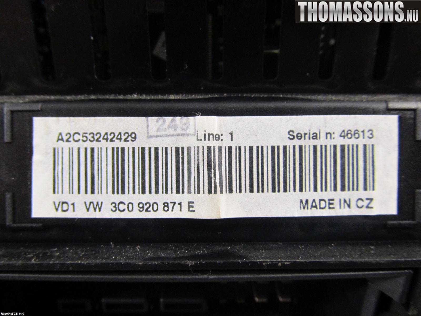 Volkswagen VW PASSAT 05-11 Instr Kombinert