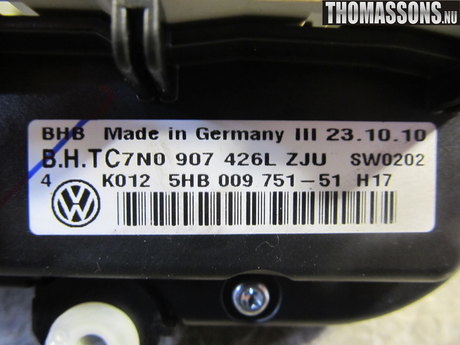 Volkswagen VW GOLF VI 09-13 Varme Ac Betjening-Display