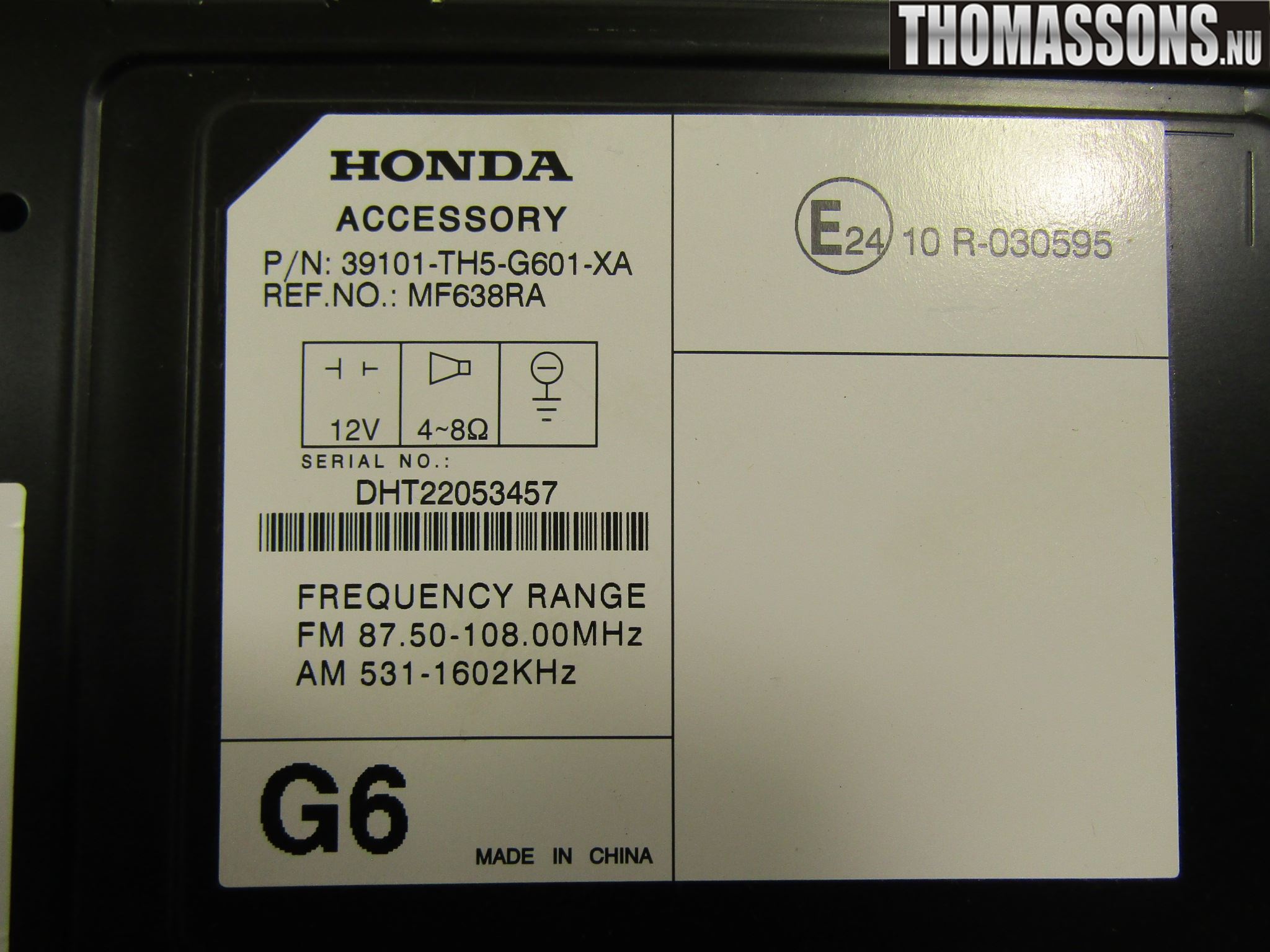 Honda JAZZ 08-14 Stereo Radio