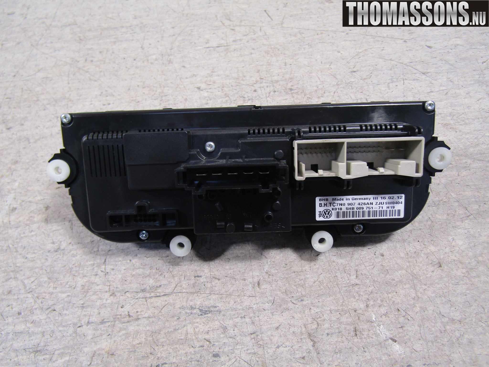 Volkswagen VW GOLF VI 09-13 Varme Ac Betjening-Display