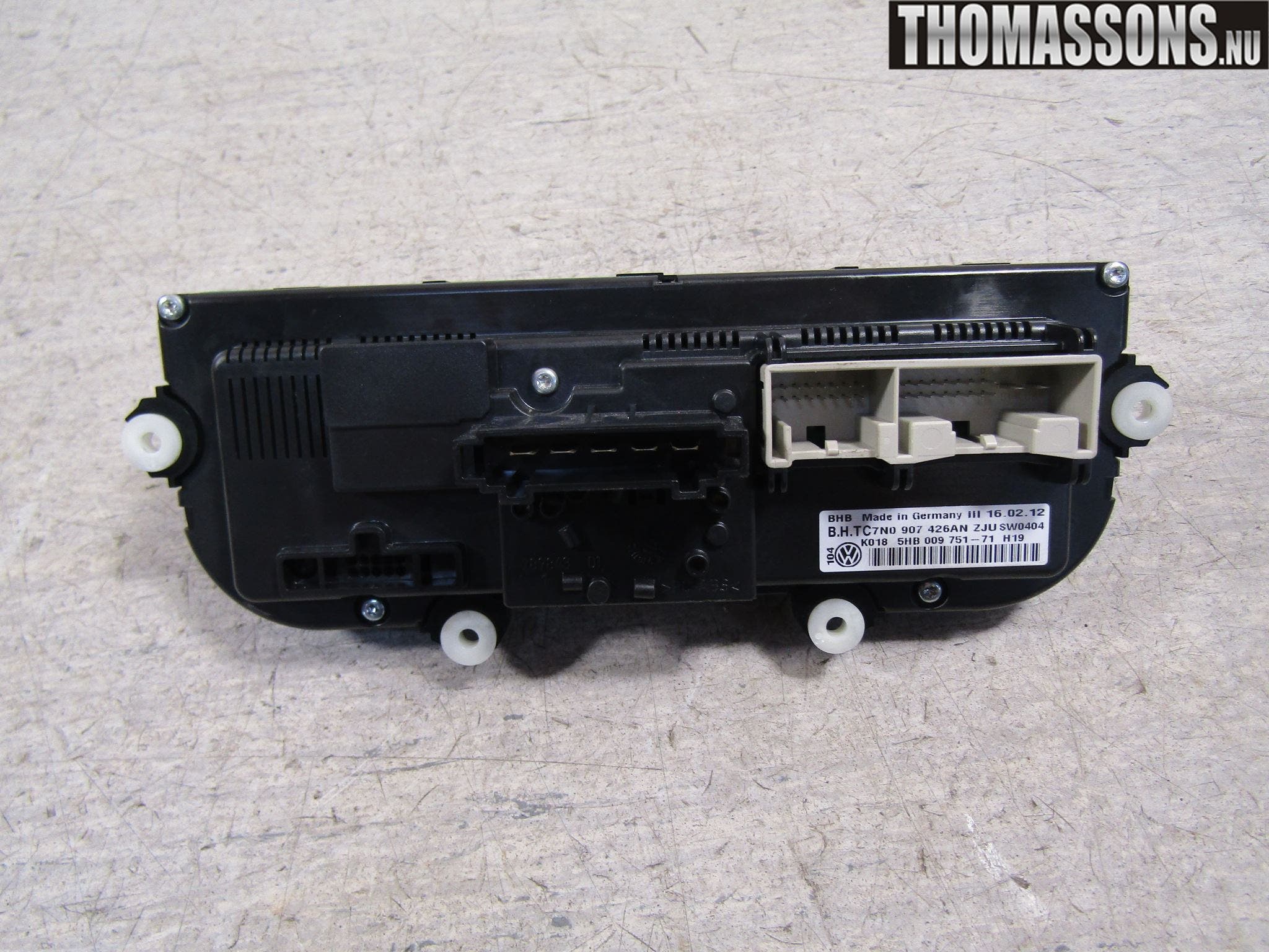 Volkswagen VW GOLF VI 09-13 Varme Ac Betjening-Display
